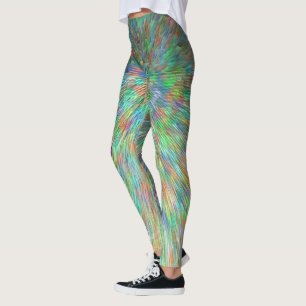 Leggings Le vert émeraude éclate abstrait