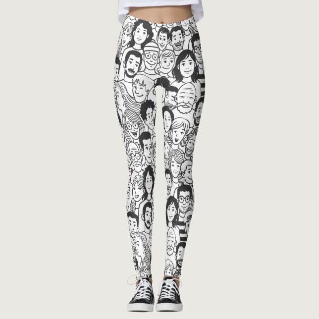 Leggings Le visage des gens (Devant)