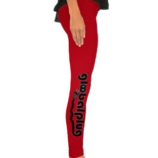 Leggings le yoga de globalplug halète le logo noir rouge