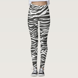 Leggings le yoga de guêtres de poster de animal de zèbre