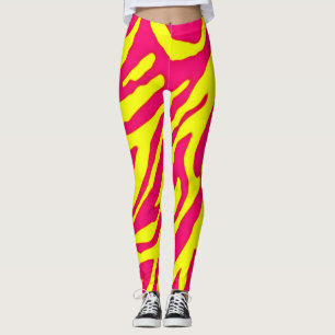 Leggings Le zèbre farfelu barre des guêtres de motif de