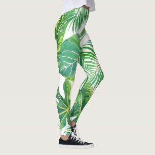 Leggings Leafs tropicaux Hawaii Moderne plage d'été Moder