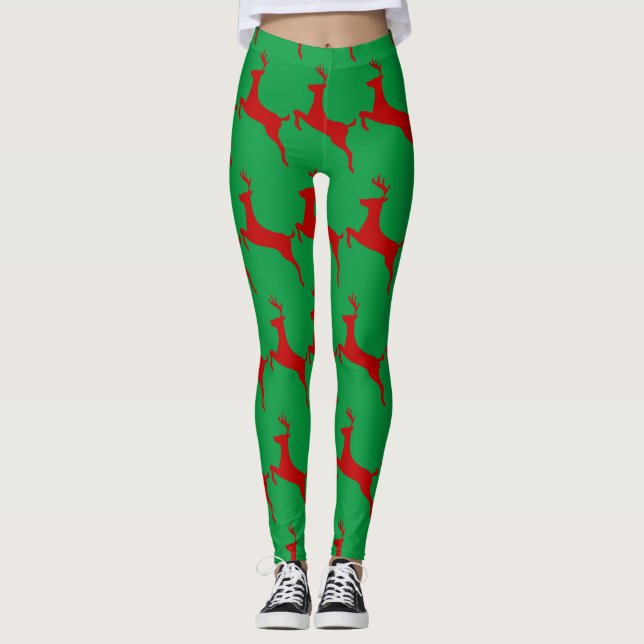 Leggings Leaping Red Deer Thunder_Cove (Devant)