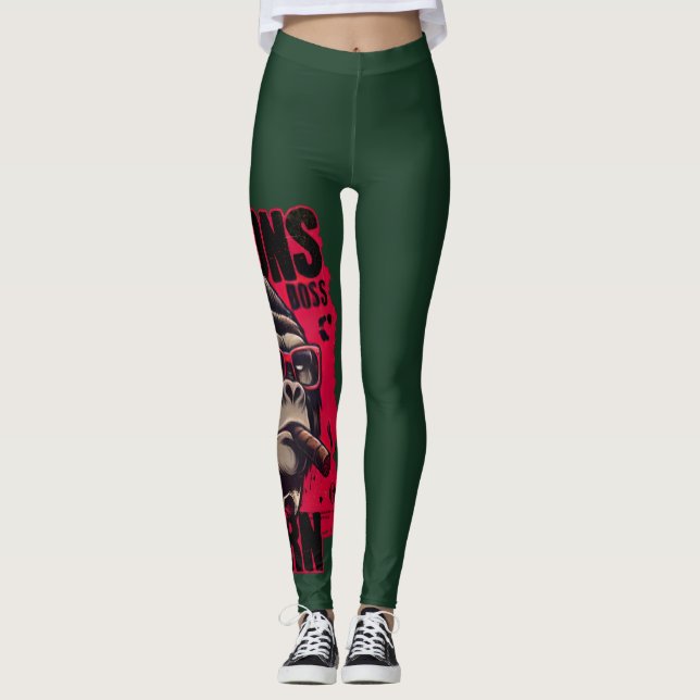 Leggings Leçons de patronne gorille (Devant)