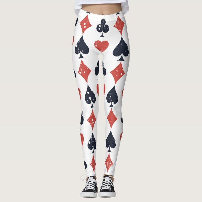 Leggings Lecture des cartes : Grunge Motif Abstrait (Devant)