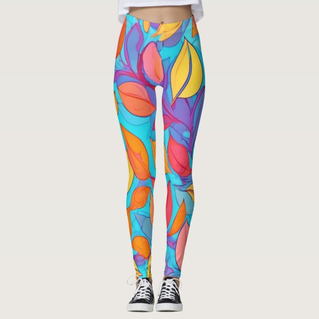 Leggings LED Lit Brothel : Feuilles de dessin (Devant)