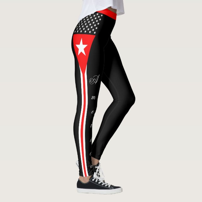 Leggings Légende de la ligne rouge mince, Amérique, drapeau (Droite)