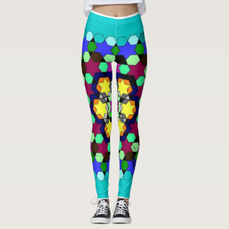 Leggings Légendes 3D élégantes à motif nid d'abeille mince