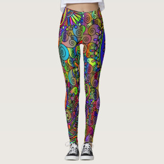 Leggings Légendes à la mode en psychédélique