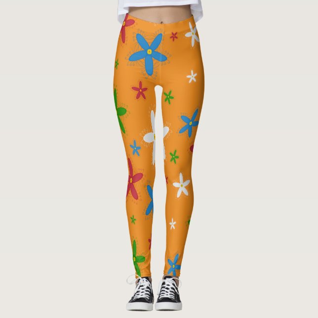 Leggings Légendes à motifs floraux (Devant)