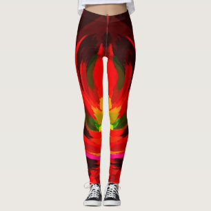 Leggings Légendes Abstraites colorées avec galaxie de ligne