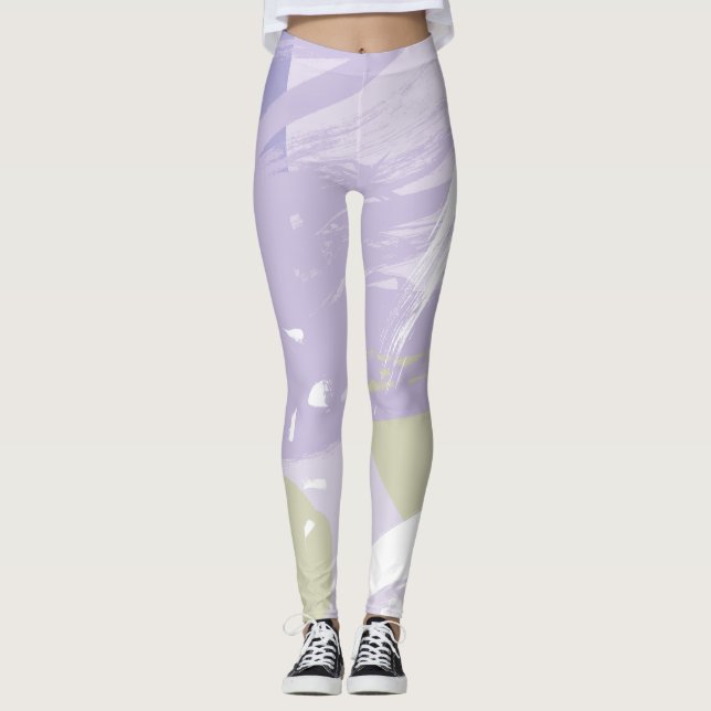 Leggings Légendes Abstraites du Motif de la brosse (Devant)