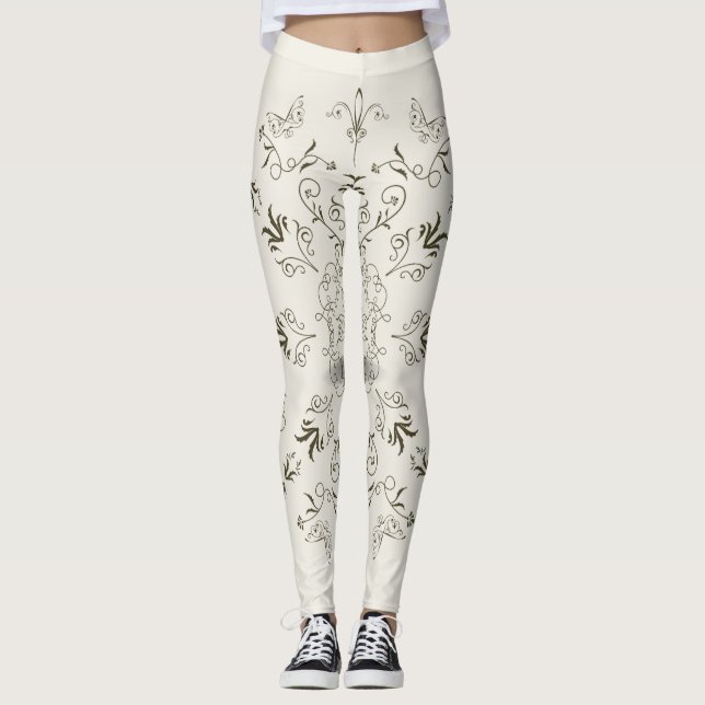 Leggings Légendes aquarelles pour les amoureux de la nature (Devant)