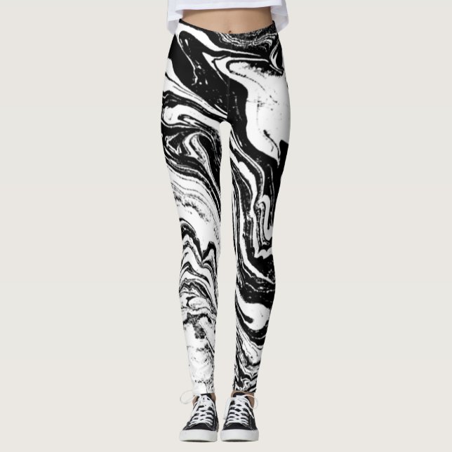 Leggings Légendes blanches et noires (Devant)