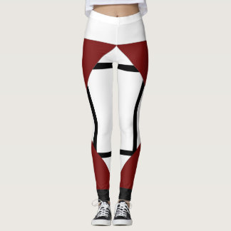 Leggings Légendes Composition I Lozengs avec 4 lignes Rouge