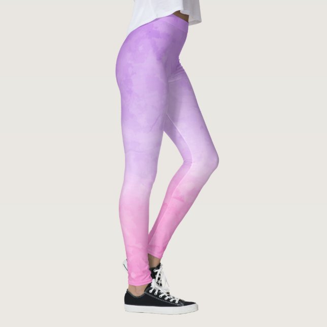 Leggings Légendes d'aquarelle violette (Droite)