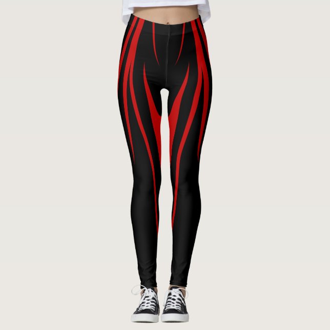 Leggings Légendes d'araignée noire (Devant)