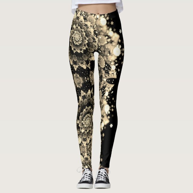 Leggings Légendes d'art fractal trippy (Devant)