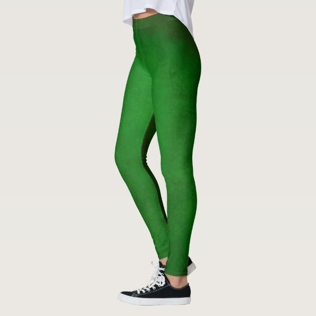 Leggings Légendes d'automne texturées et vertes pour femmes (Gauche)
