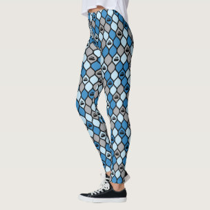 Leggings Légendes de carreaux de curling - Bleu/gris