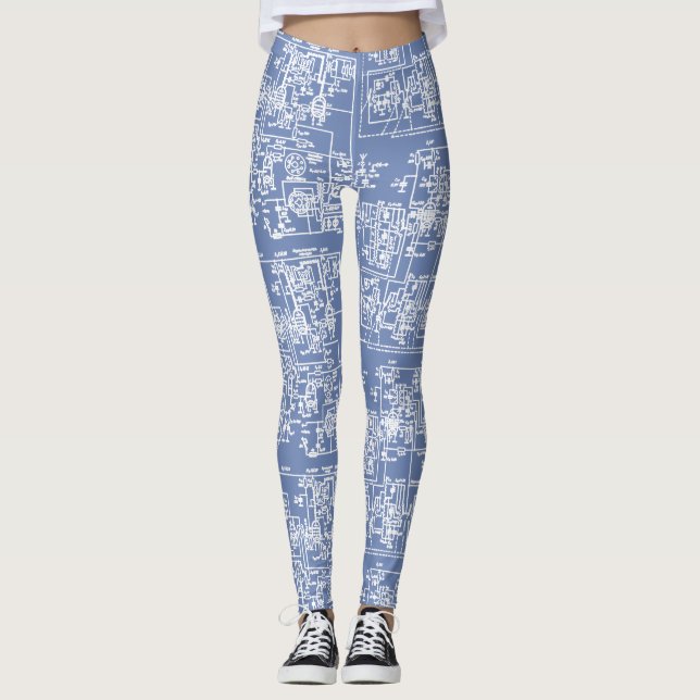 Leggings Légendes de circuit (blanc) (Devant)