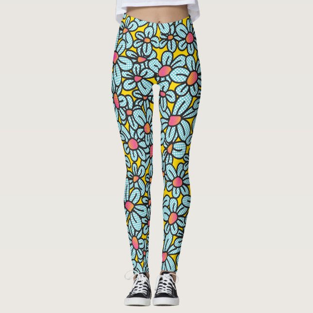 Leggings Légendes de flèches (Jaunes) (Devant)