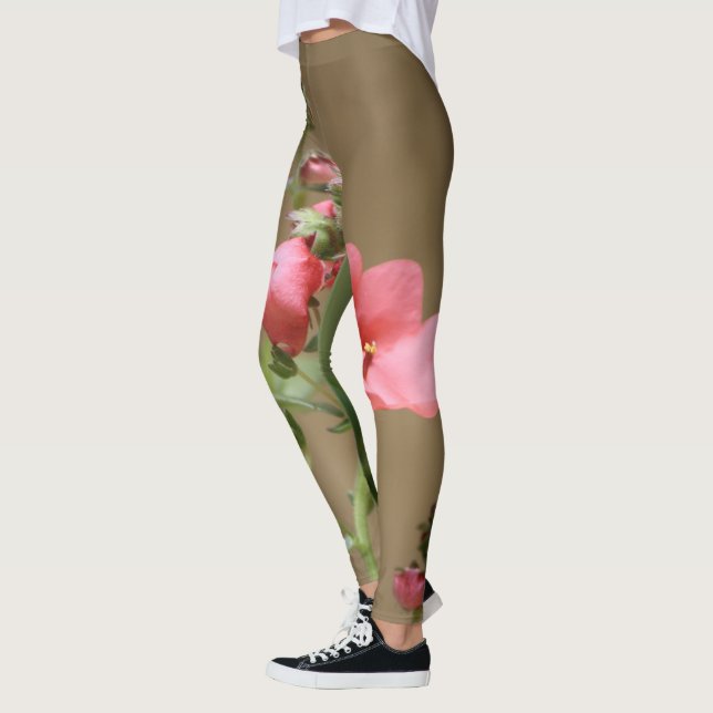 Leggings Légendes de fleurs de corail personnalisées (Gauche)