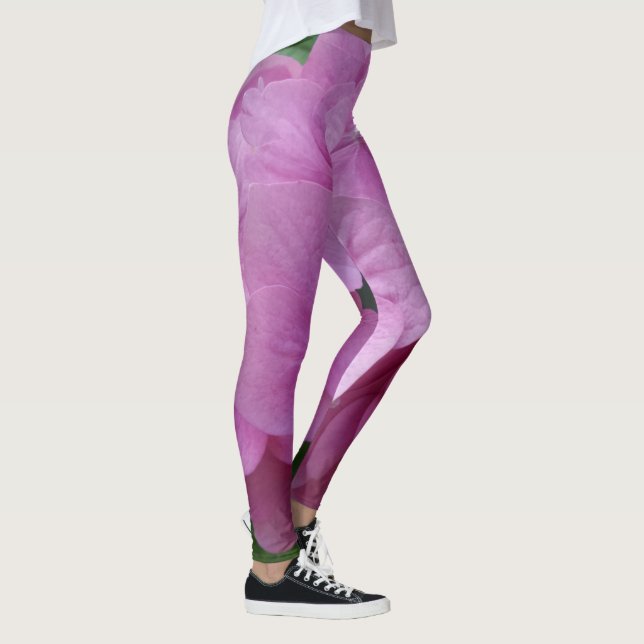 Leggings Légendes de fleurs d'Hydrangée rose (Droite)