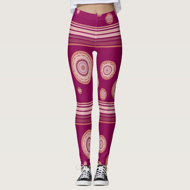 Leggings Légendes de framboise (Devant)