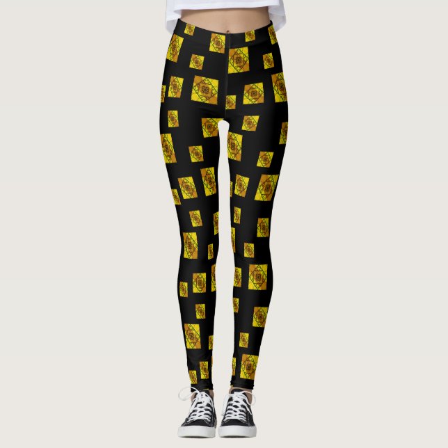 Leggings Légendes de géométrie fractale (Devant)