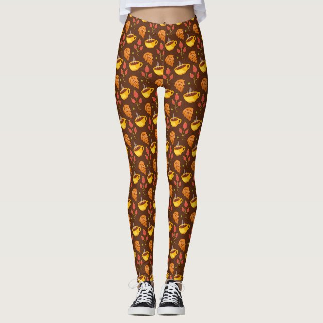 Leggings Légendes de la coupe Motif d'automne - Cosy, éléga (Devant)