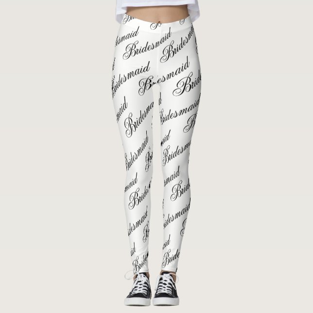 Leggings Légendes de la servante - Blanc et Noir (Devant)