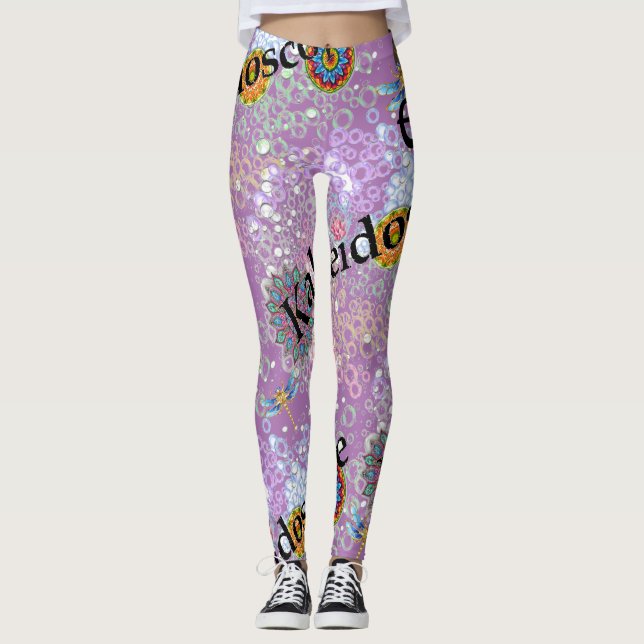 Leggings Légendes de libellules de myberry Milkshake (Devant)