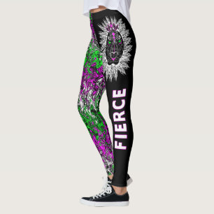 Leggings Légendes de Lion de Fierce, noir avec Motif color