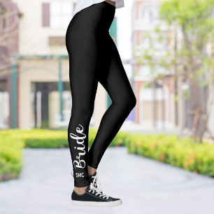 Leggings Légendes de mariée personnalisées avec monogramme 