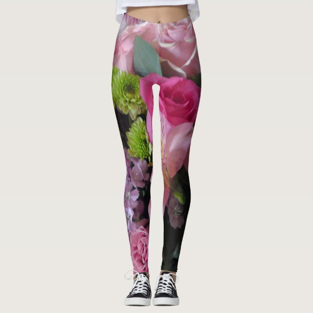 Leggings Légendes de mélange de fleurs (Devant)