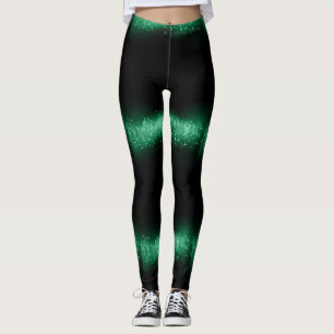 Leggings Légendes de mode design brillant vert