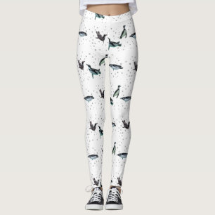 Leggings Légendes de pingouins mousseux (choisir la couleu