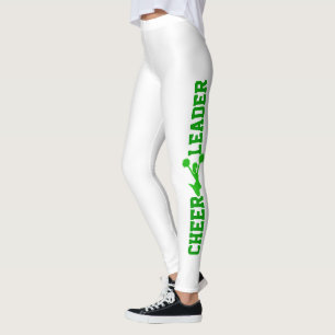 Leggings Légendes de Pom-pom girl vert et blanc