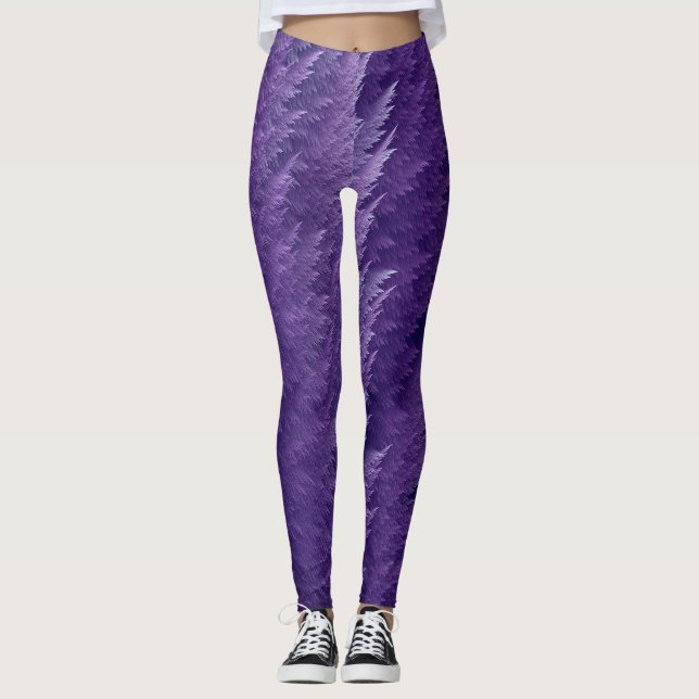 Leggings Légendes de tarte violette en plumes (Devant)