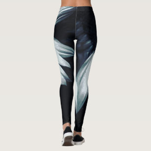 Leggings Légendes de tournesol noir et blanc