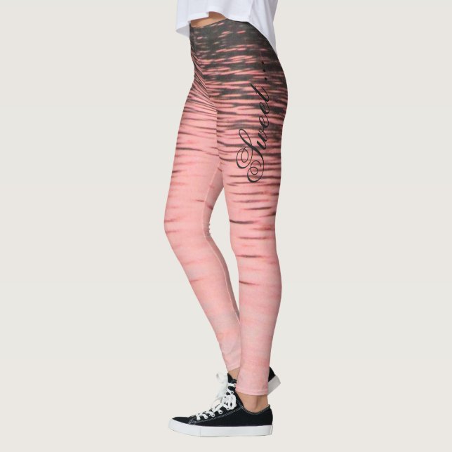 Leggings Légendes de zèbre rose doux (Gauche)