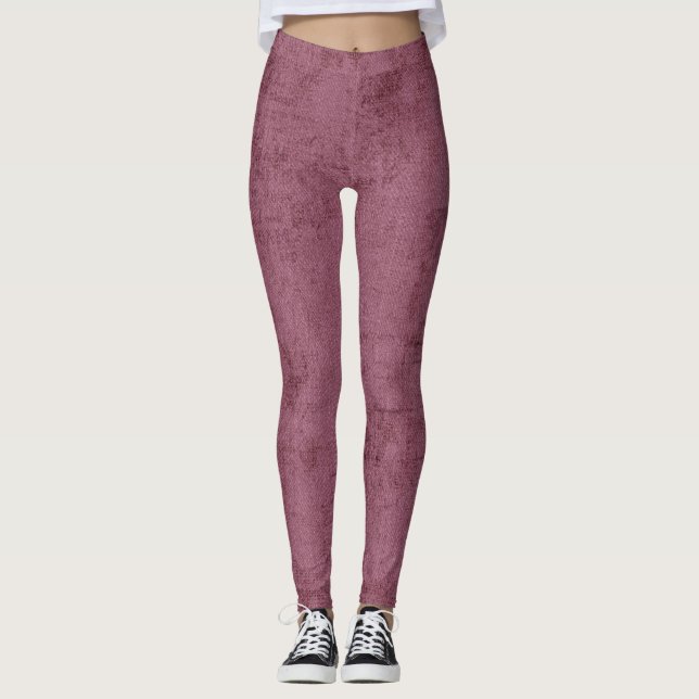 Leggings Légendes des femmes de Dusty Deep Rose Suede  (Devant)