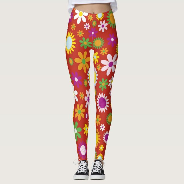 Leggings Légendes des femmes de Flower Power (Devant)