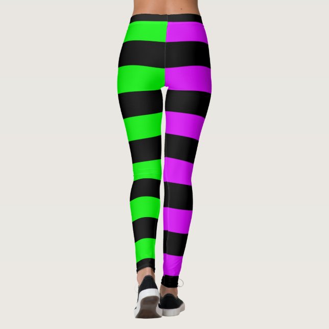 Leggings Légendes d'Halloween violet vert (Dos)