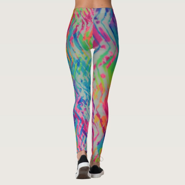 Leggings Légendes d'impression colorées (Dos)