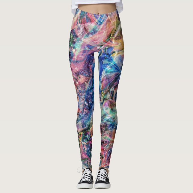 Leggings Légendes d'impression multicouleurs (Devant)