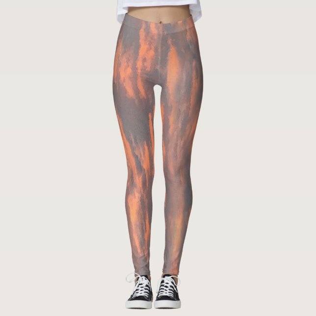 Leggings Légendes d'impression recto verso Abstraites pour  (Devant)