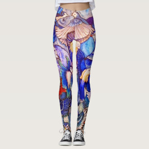 Leggings Légendes d'oiseaux bleus