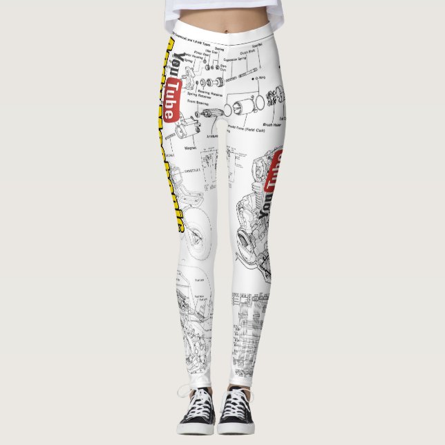 Leggings Légendes d'outil - schématique (Devant)